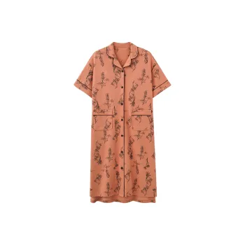FENTENGCARE Nightgown Women's Orange