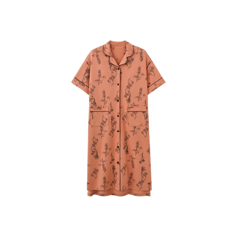 FENTENGCARE Nightgown Women's Orange-0