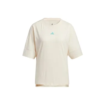 adidas Women'ss Crewneck Peaks Short-Sleeve T-Shirt Beige
