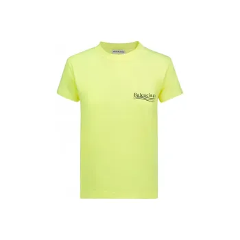 Balenciaga T Shirt Women's Yellow Regular Fit
