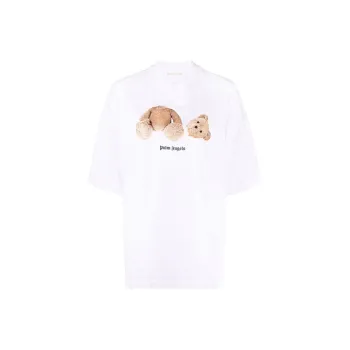 PALM ANGELS Women'ss Bear Loose T Shirt White/Brown