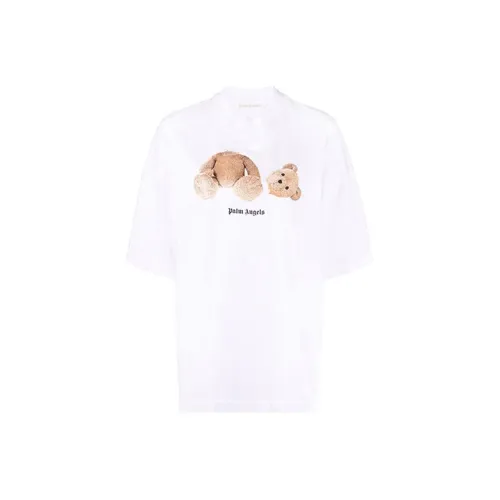 PALM ANGELS Women'ss Bear Loose T Shirt White/Brown
