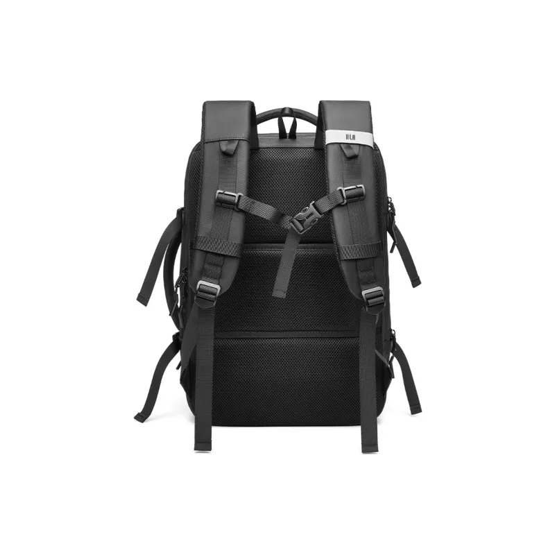 HLA Polyester Computer Luggage Bag, Travel Bag, Backpack Large Size Men's Black/Gray-3