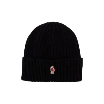 Moncler Virgin Wool Beanies Kids' Black