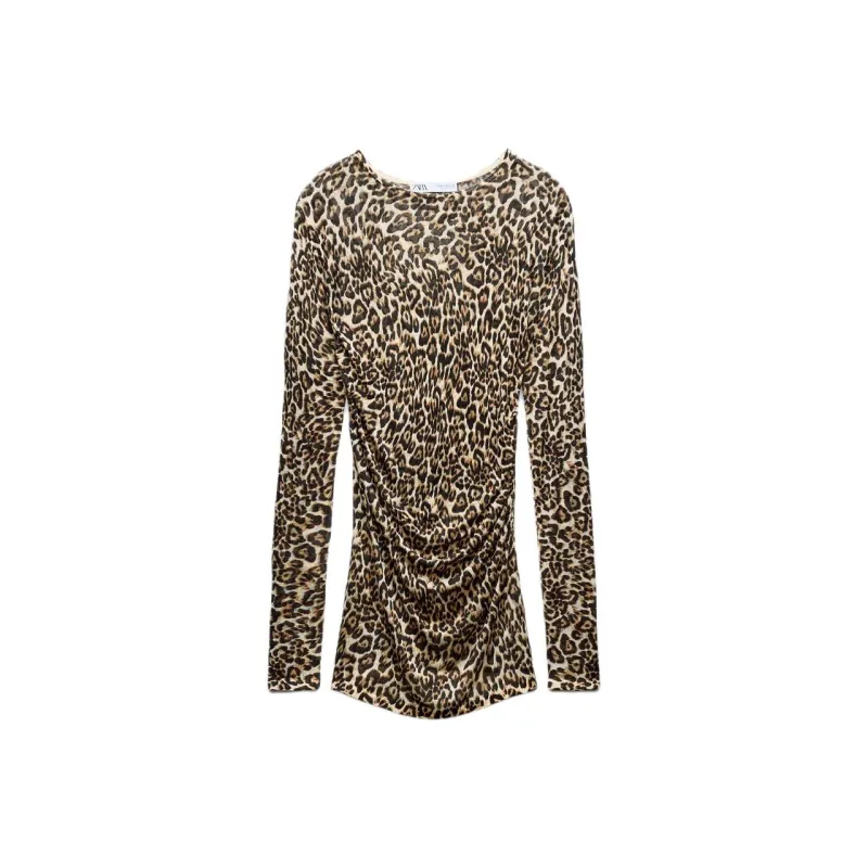 ZARA T-Shirt Women's Leopard Print-0