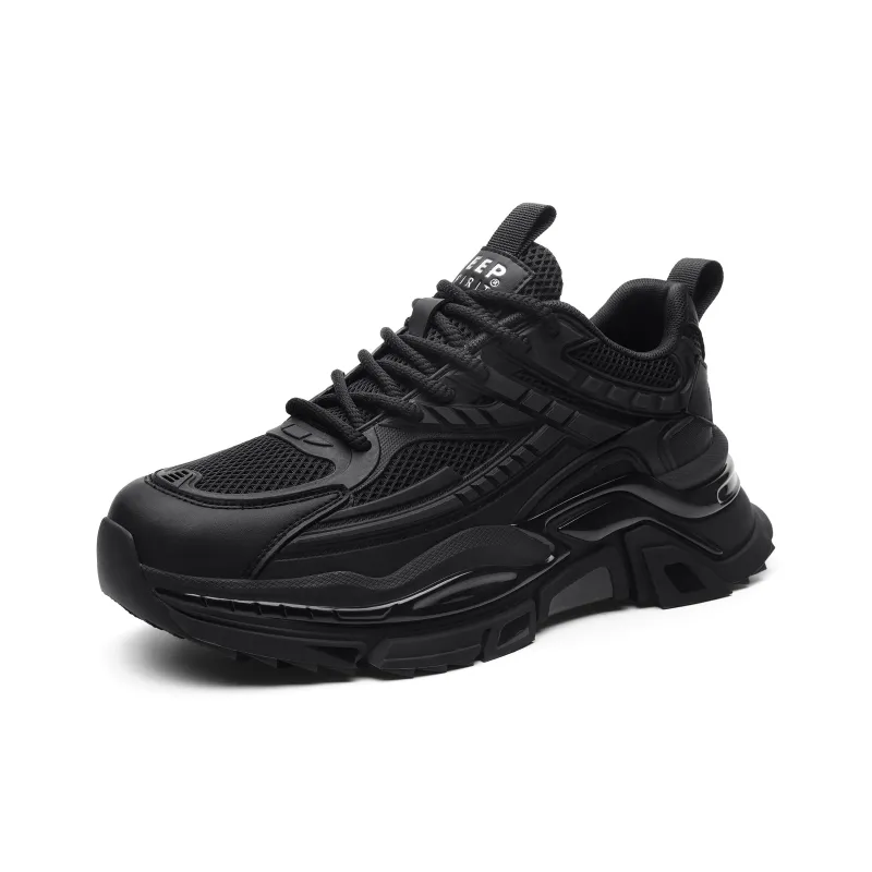JEEP SPIRIT Cushioning Low Top Chunky Sneakers Men's Black-2