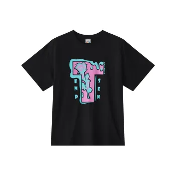 TENPSEN Straight Elbow Length Sleeved T Shirt Unisex Black