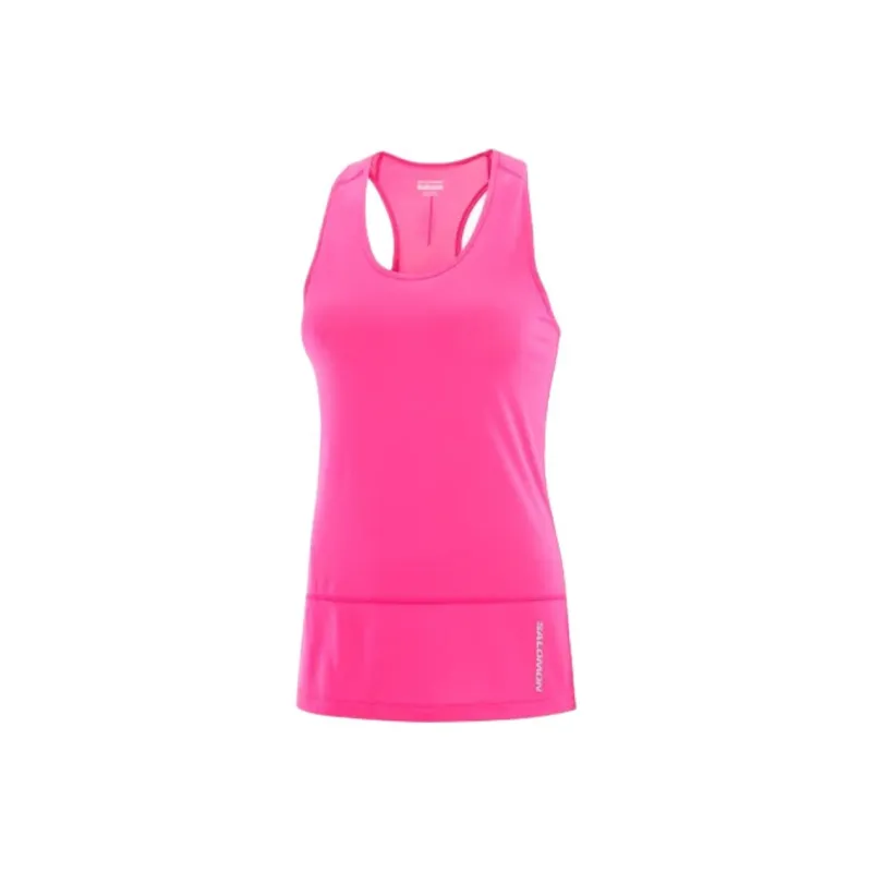SALOMON CROSS RUN Tank Tops Women's Pink-0