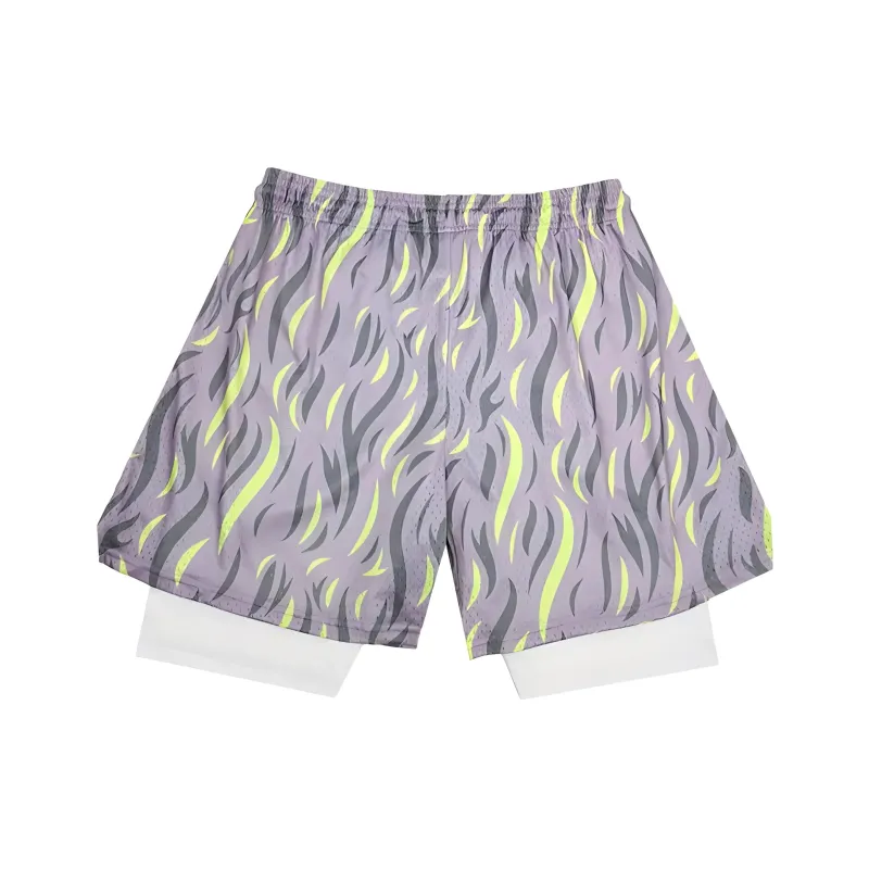 KIRHNE Casual Shorts Unisex Gray-7