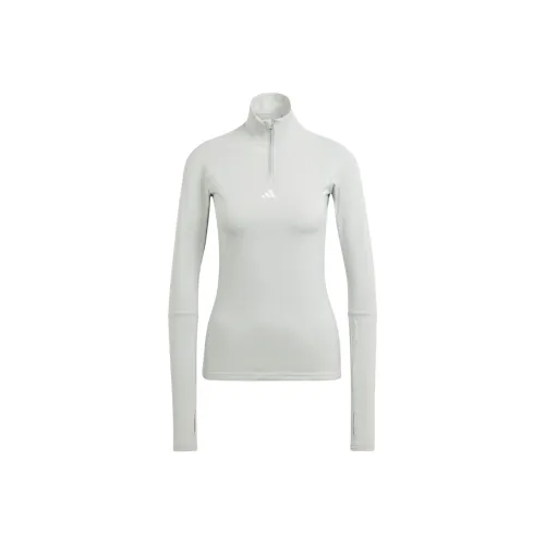 Adidas Raglan Sleeve T Shirt Women's Silver Gray