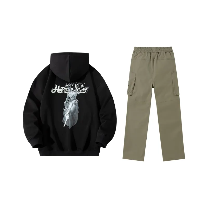 Hepburn Cat Sweatshirt Sets Unisex-17