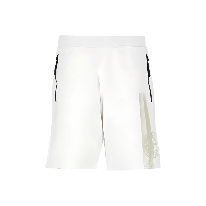 STONE ISLAND Logo Printed Elasticated Waist Shorts-0