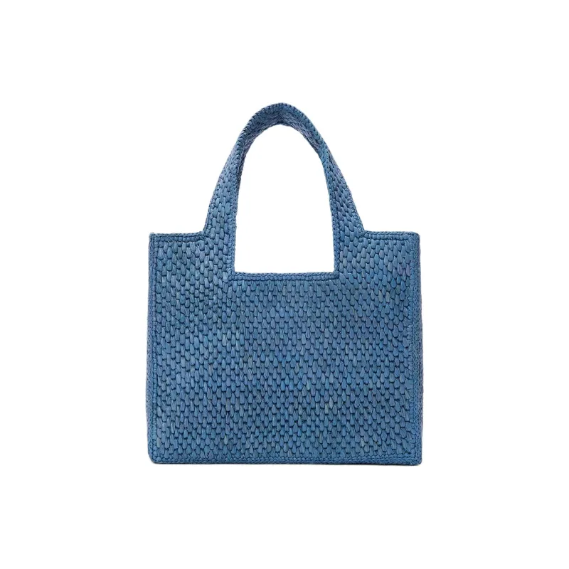 LOEWE Font Tote Plant Material Tote Bag, Shopping Bag, Handbag Trumpets Women's Light Blue-4