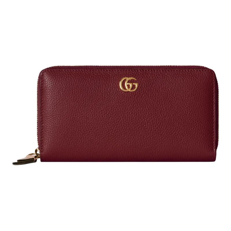 GUCCI Leather Wallet Women's Red-0