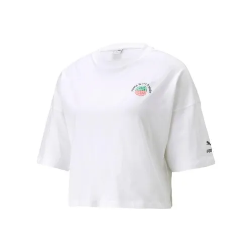 PUMA Rosewater Tops Women's White