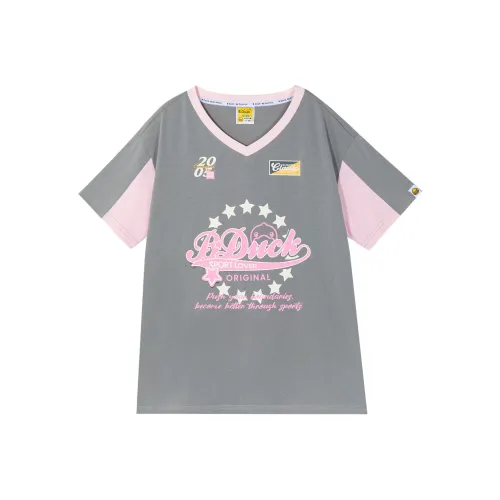 B.Duck Drop Shoulder Sleeve T Shirt Women's Multicolor