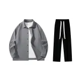 Clothing Sets (Dark Gray Shirt+Black Casual Pants)