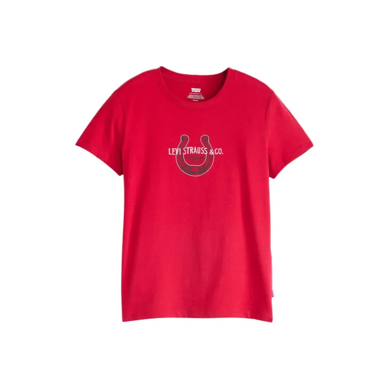 Levis T-Shirts Women's Red-0