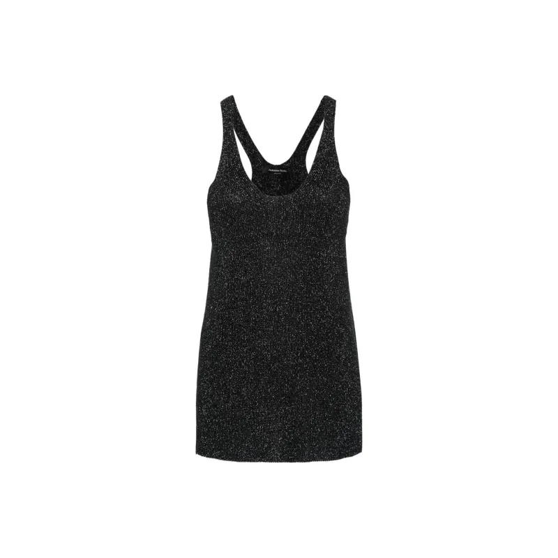 Fabiana Filippi Metallic Threading Sleeveless Top-0