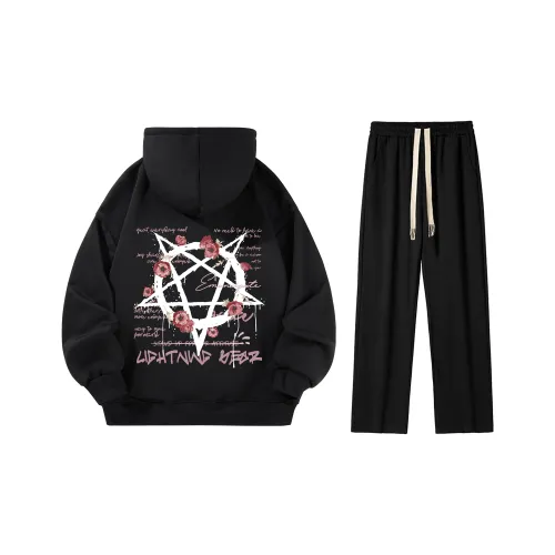 LIGHTNING BEAR Sweatshirt Set Unisex