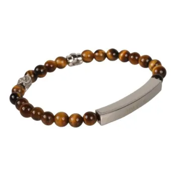 FERRAGAMO Gemstone Bracelets Unisex Brown