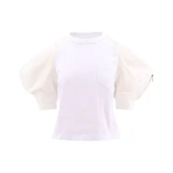 Sacai Puff Sleeved Panelled T Shirt