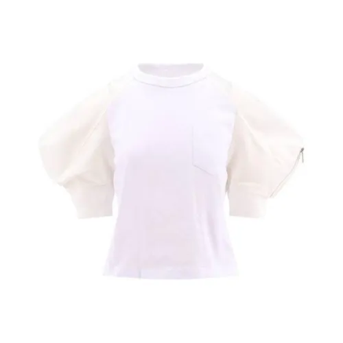 Sacai Puff Sleeved Panelled T Shirt