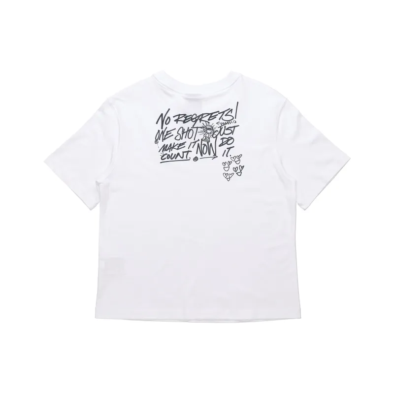 Nike Drop Shoulder Sleeve T Shirt Women's White-0