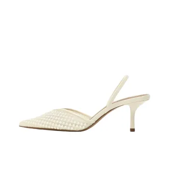 ZARA Slim Heel High Heels 7cm Women's White