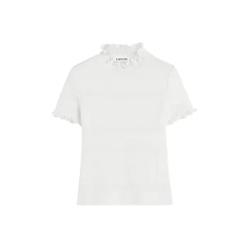 Lanvin Knitted Ruffled T Shirt