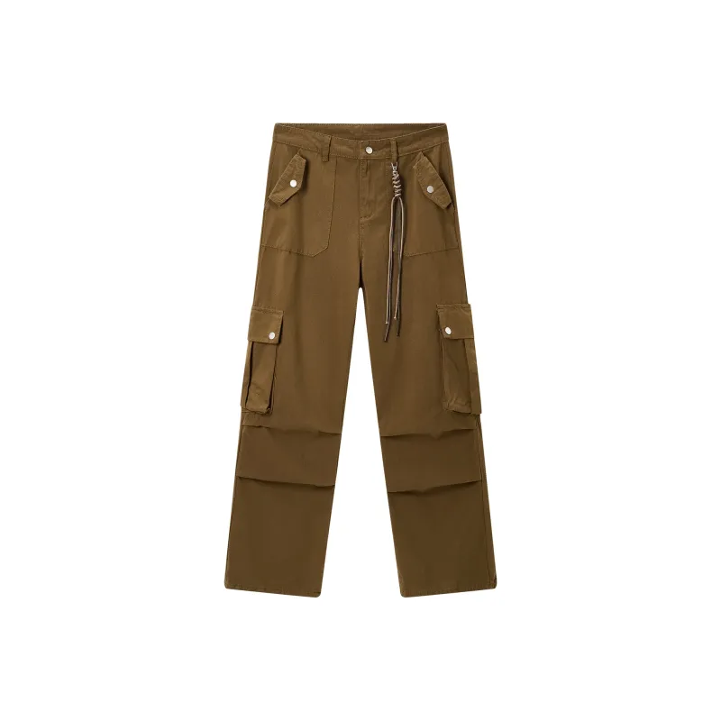 Yiwen Casual Pants Unisex Brown-0