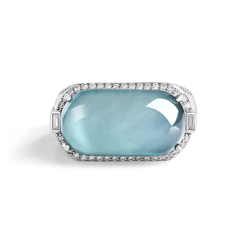 Cuiya Golden Building Ice Glutinous Jadeite Rings Unisex-3