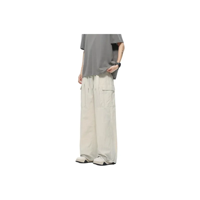 VERAF CA Casual Pants Unisex Solid Color-7