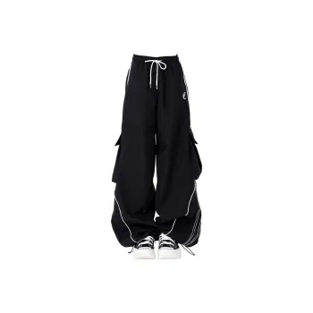 NEVER RULE Casual Pants Unisex Black