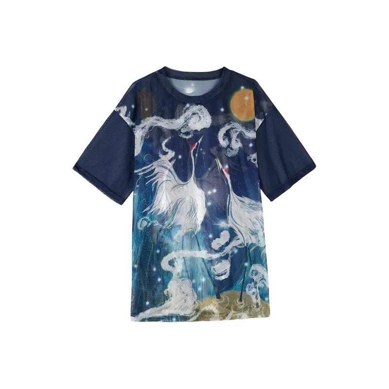 JK&JS Crew Neck Loose Fit Other Short-Sleeved T-Shirt Women's-0