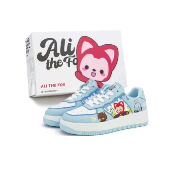 ALI THE FOX Skateboard Shoes Women's Low Top White/Blue
