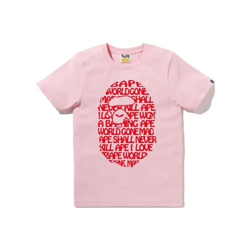 A BATHING APE Xxv Anniversary Ape Head Tee White/Red-1
