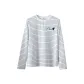 White Multicolor Blue Stripes