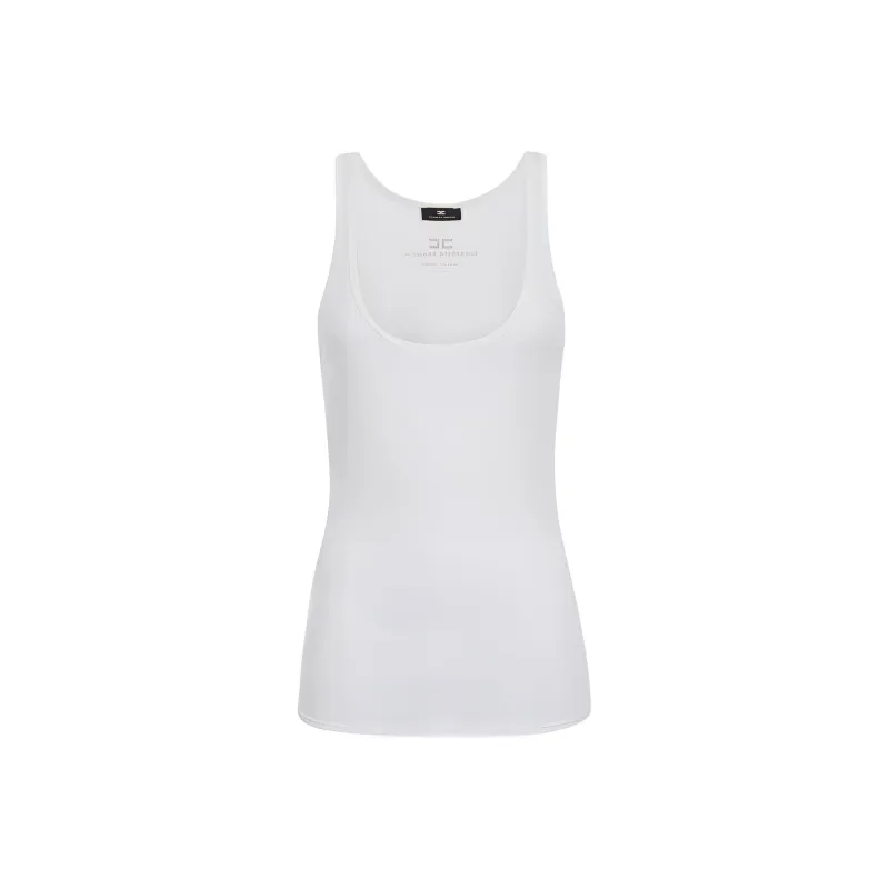 Elisabetta Franchi Logo print Top-0
