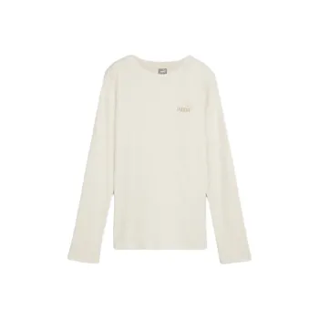 PUMA ESS ELEVATEDArchive SS25 Drop Shoulder Sleeve T Shirt Women's Beige