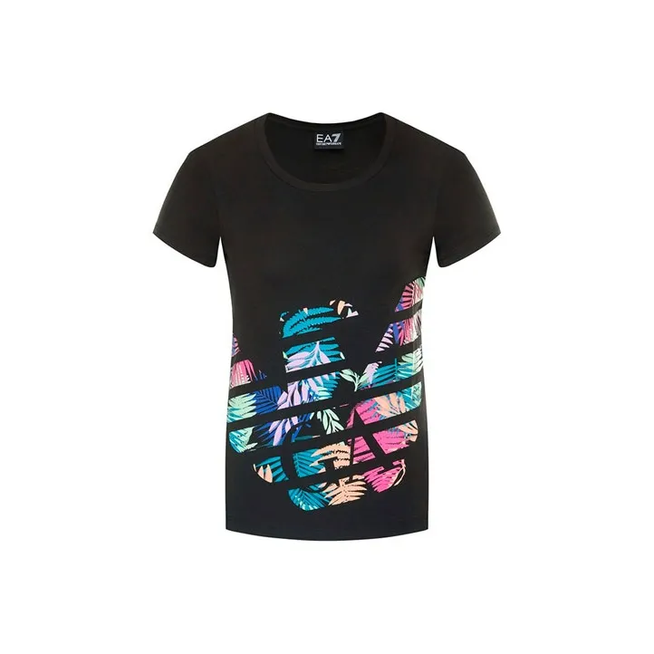 EMPORIO ARMANI EA7 Regular T Shirt Women's Black-0