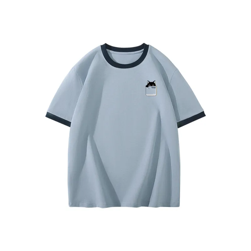 Cotton Gene Drop Shoulder Sleeve T Shirt Unisex-0