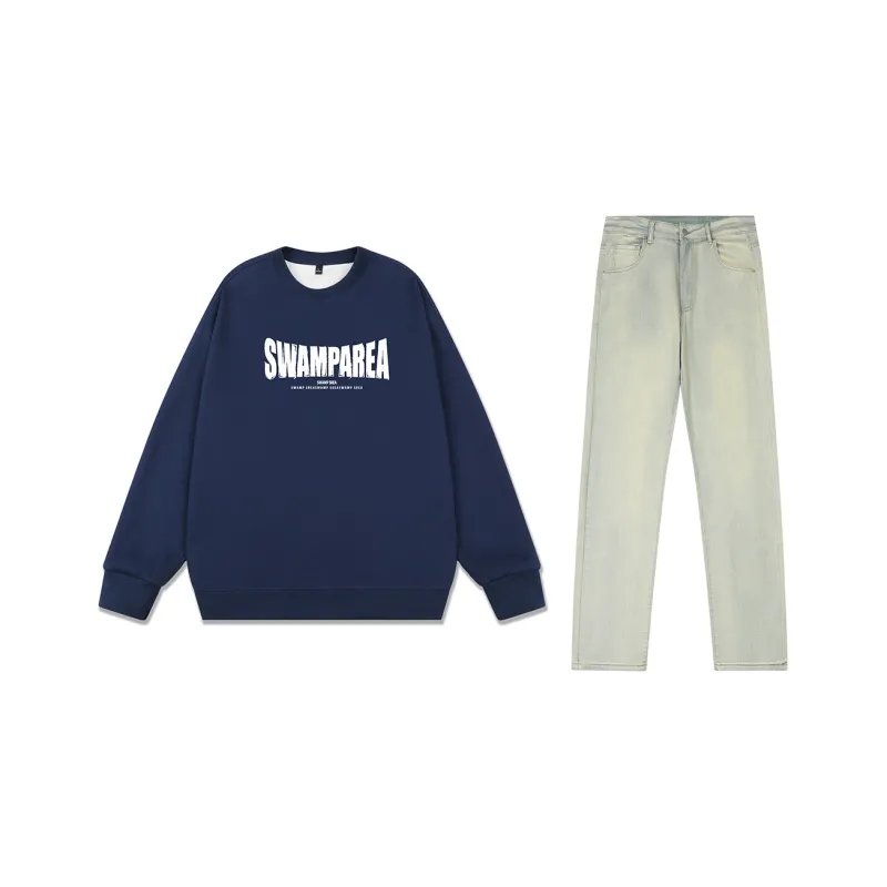 SWAMP AREA Sweatshirt Sets Unisex-14