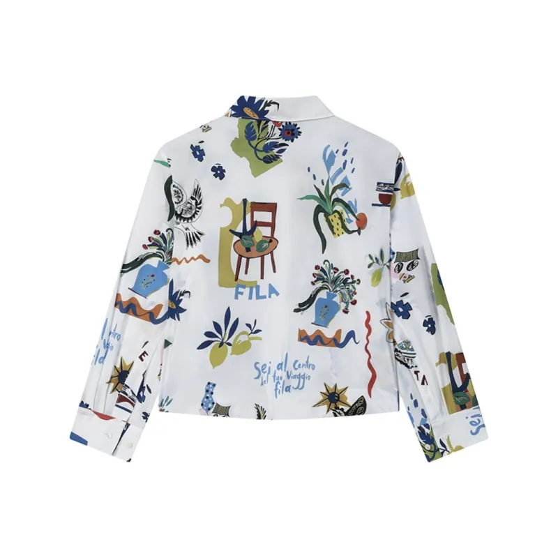 FILA Lifestyle HERITAGE Polo Shirt Women's All Over Print-1