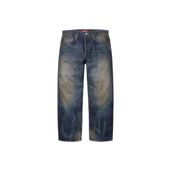 Supreme Distressed Loose Fit Selvedge Jean