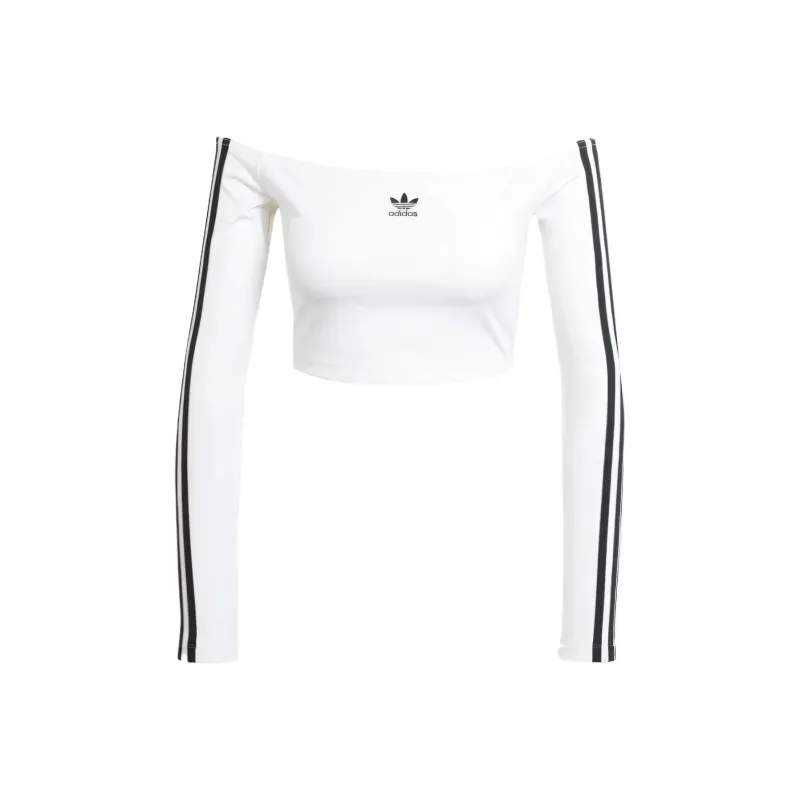 Adidas Originals Adicolor Off Shoulder Long Sleeve Top-0