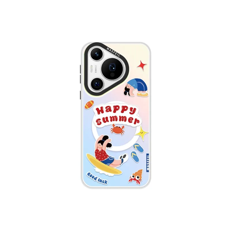 Marsfield Acrylic Material Laser Magnetic Case Active Girl Phone Cases Compatibility With Huawei P70/P60/P50 Pro-2