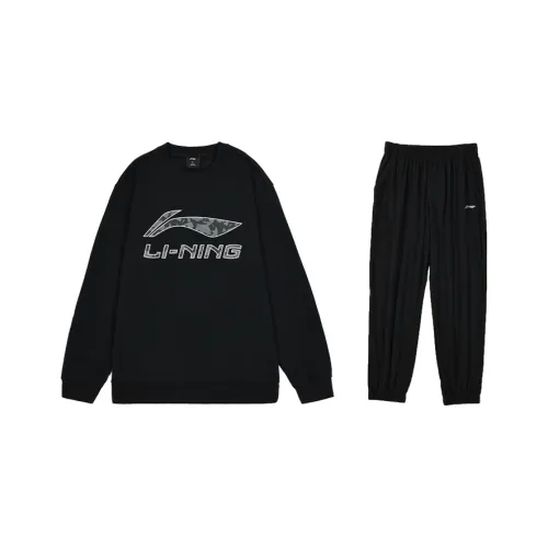 LiNing Sweatshirt Set Men's Black