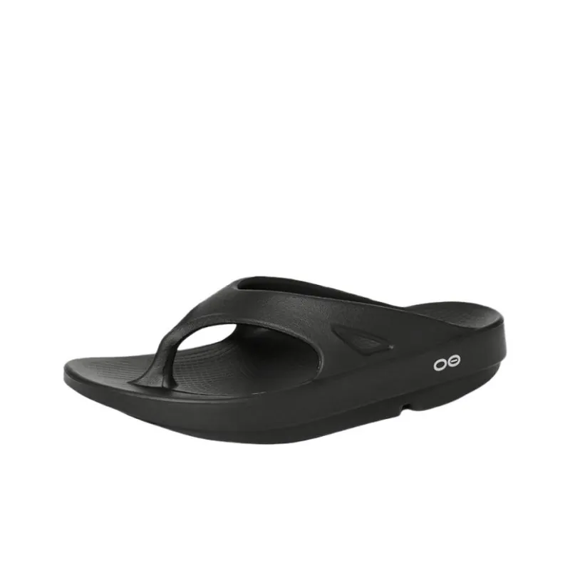 OOFOS Abrasion Resistant Flip Flops Unisex Black-0