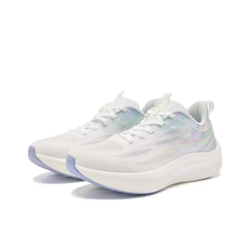 QIAODAN Q LITE 6.0 Cushioning Abrasion Resistant Breathable Low Top Casual Sprint Running Shoes Women's White Blue-2